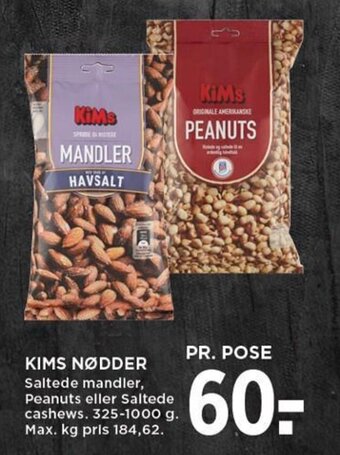 MENY KIMS NØDDER tilbud