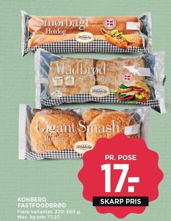 MENY KOHBERG FASTFOODBRØD tilbud