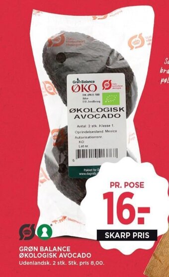 MENY GRØN BALANCE ØKOLOGISK AVOCADO tilbud