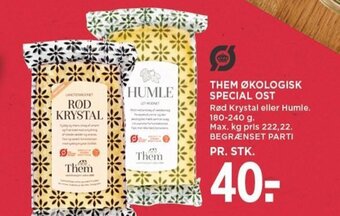 MENY THEM ØKOLOGISK SPECIAL OST tilbud