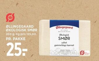 MENY ØLLINGEGAARD ØKOLOGISK SMØR tilbud