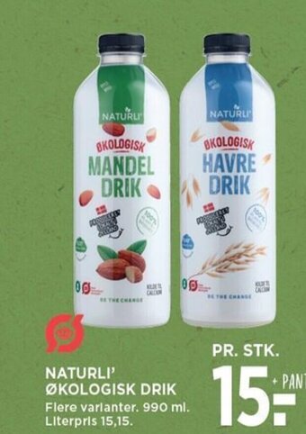 MENY NATURLI' ØKOLOGISK DRIK tilbud