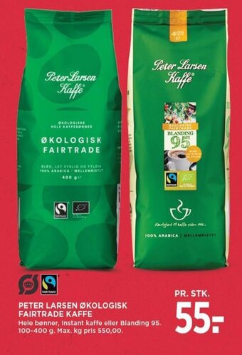 PETER LARSEN ØKOLOGISK FAIRTRADE KAFFE