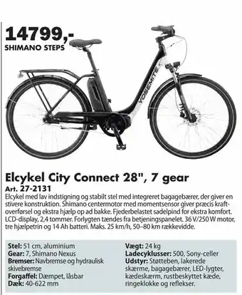 Elcykel City Connect 28", 7 gear