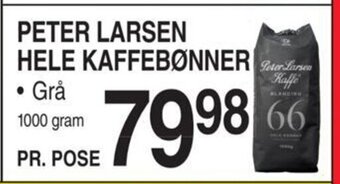 ABC Lavpris PETER LARSEN HELE KAFFEBØNNER tilbud