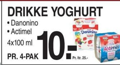 DRIKKE YOGHURT • Danonino • Actimel tilbud hos ABC Lavpris