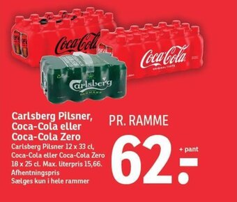 SPAR Carlsberg Pilsner, Coca-Cola eller Coca-Cola Zero tilbud