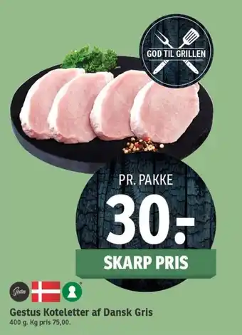 SPAR Gestus Koteletter af Dansk Gris 400 g. tilbud