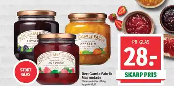 SPAR Den Gamle Fabrik Marmelade Flere varianter. 600 g. tilbud