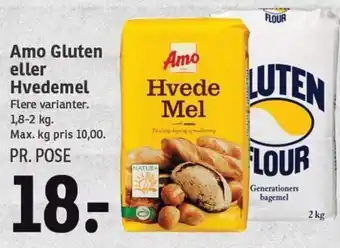 SPAR Amo Gluten eller Hvedemel Flere varianter. tilbud
