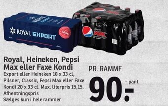 SPAR Royal, Heineken, Pepsi Max eller Faxe Kondi tilbud