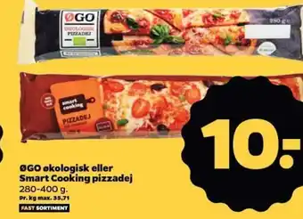 Netto ØGO økologisk eller Smart Cooking pizzadej 280-400 g. tilbud
