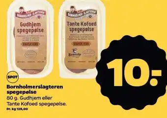 Netto Bornholmerslagteren spegepølse tilbud