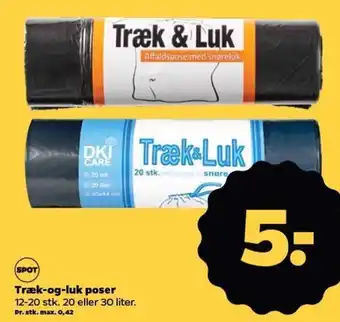 Netto Træk-og-luk poser 12-20 stk. 20 eller 30 liter. tilbud