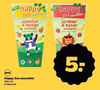 Netto Happy Zoo smoothie 180 ml. tilbud