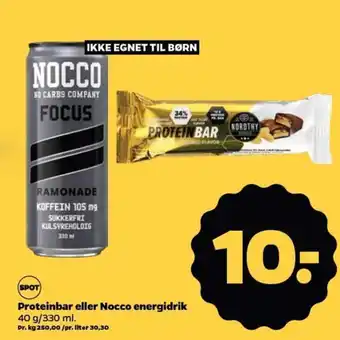 Netto Proteinbar eller Nocco energidrik tilbud