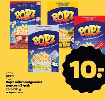 Netto Popz mikrobølgeovns popcorn 3-pak tilbud