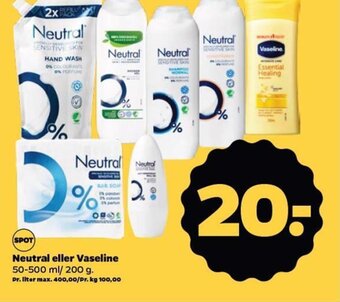 Netto Neutral eller Vaseline 50-500 ml/ 200 g. tilbud