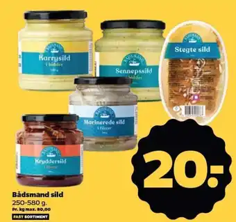 Netto Bådsmand sild 250-580 g. tilbud