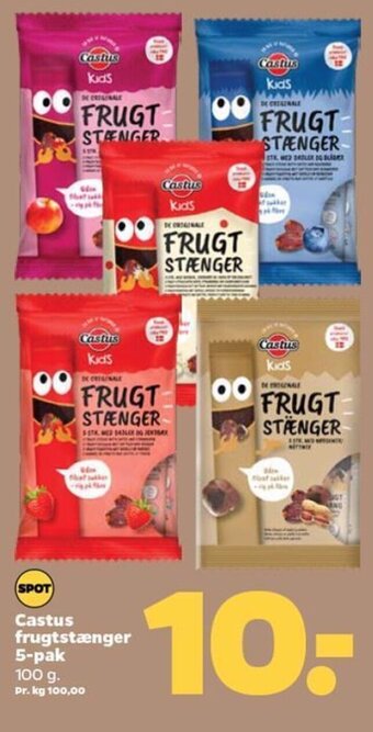 Netto Castus frugtstænger 5-pak tilbud