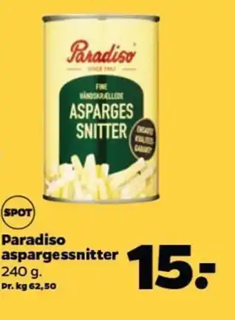 Netto Paradiso aspargessnitter 240 g. tilbud