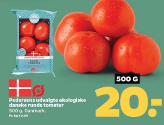 Netto Pedersens udvalgte økologiske danske runde tomater tilbud