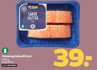 Netto Velsmag laksefileter 225 g. tilbud
