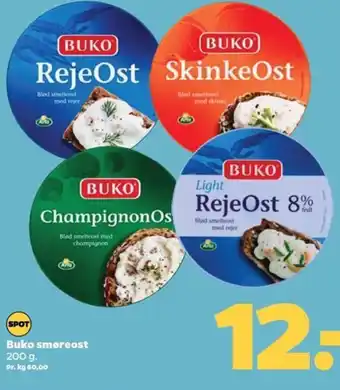 Netto Buko smøreost 200 g. tilbud