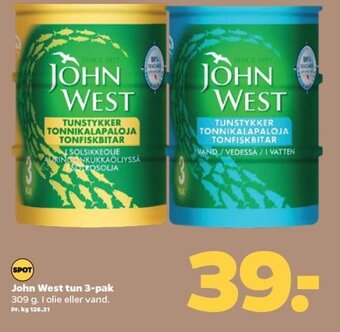 Netto John West tun 3-pak tilbud