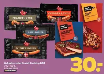 Netto Gol pølser eller Smart Cooking BBQ 300-420 g. tilbud