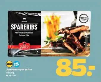 Netto Jensens spareribs 1100 g. tilbud