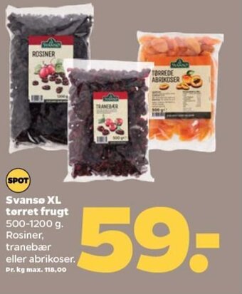 Netto Svanso XL tørret frugt tilbud