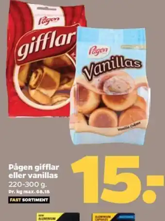 Netto Pågen gifflar eller vanillas 220-300 g. tilbud