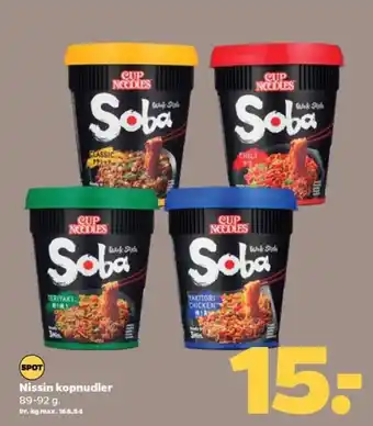 Netto Nissin kopnudler 89-92 g. tilbud