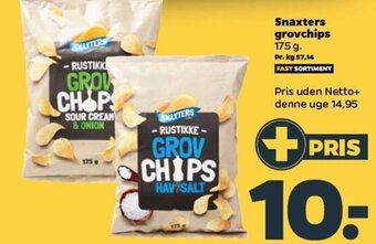 Netto Snaxters grovchips 175 g. tilbud