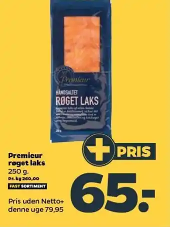 Netto Premieur røget laks 250 g. tilbud
