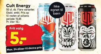 Bilka Cult energy tilbud