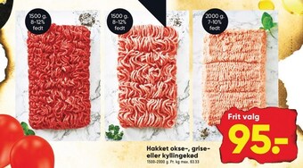 Bilka Hakket okse-, grise- eller kyllingekød tilbud