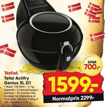 Bilka Tefal actifry genius xl 2i1 tilbud
