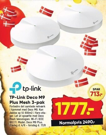 Bilka Tp-link deco m9 plus mesh 3-pak tilbud