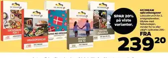 Netto GO DREAM oplevelsesgaver tilbud