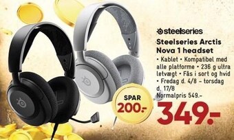 Bilka Steelseries arctis nova 1 headset tilbud