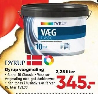 Bilka Dyrup vægmaling tilbud