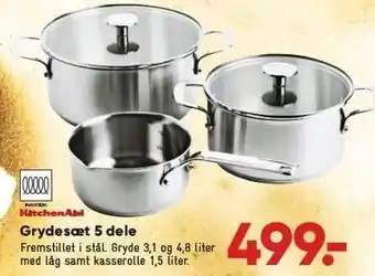 Bilka Kitchenaid grydesæt 5 dele tilbud
