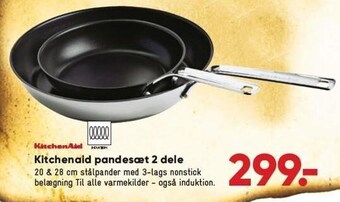 Bilka Kitchenaid pandesæt 2 dele tilbud