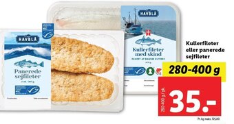 Lidl Kullerfileter eller panerede sejfileter tilbud
