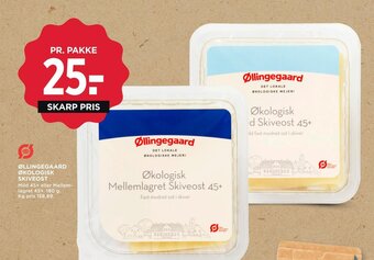 MENY ØLLINGEGAARD ØKOLOGISK SKIVEOST tilbud