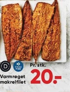 Bilka Varmrøget makrelfilet tilbud
