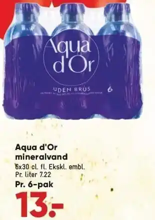 Bilka Aqua d'or mineralvand tilbud