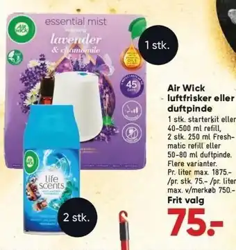 Bilka Air wick luftfrisker eller duftpinde tilbud
